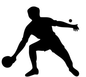 tafeltennisser silhouet